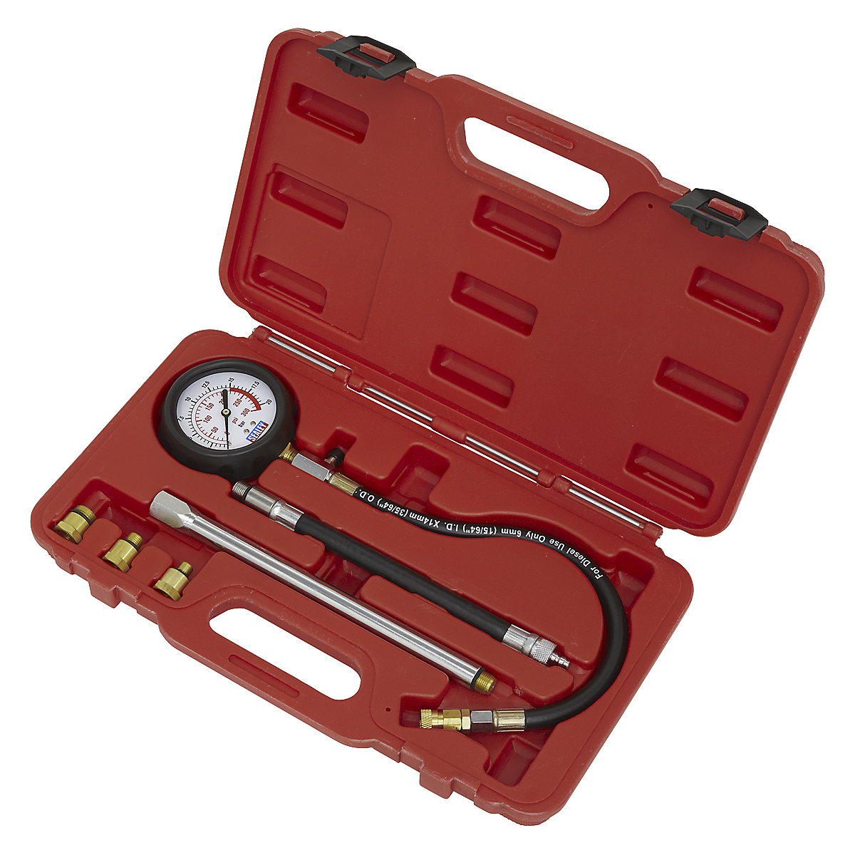 Sealey Petrol Engine Compression Tester | Deluxe Kit | 6pc (Product illustration 6)-5