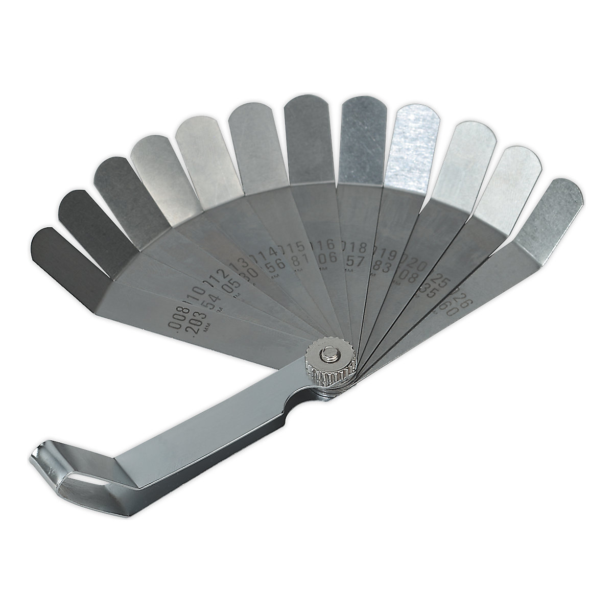 Sealey Siegen Offset Feeler Gauge | 12 Blade | Dual Marked
