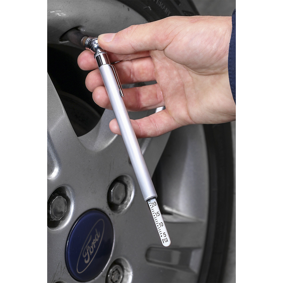Sealey Tyre Pressure Gauge | 5-50psi | Universal (Product illustration 2)-1