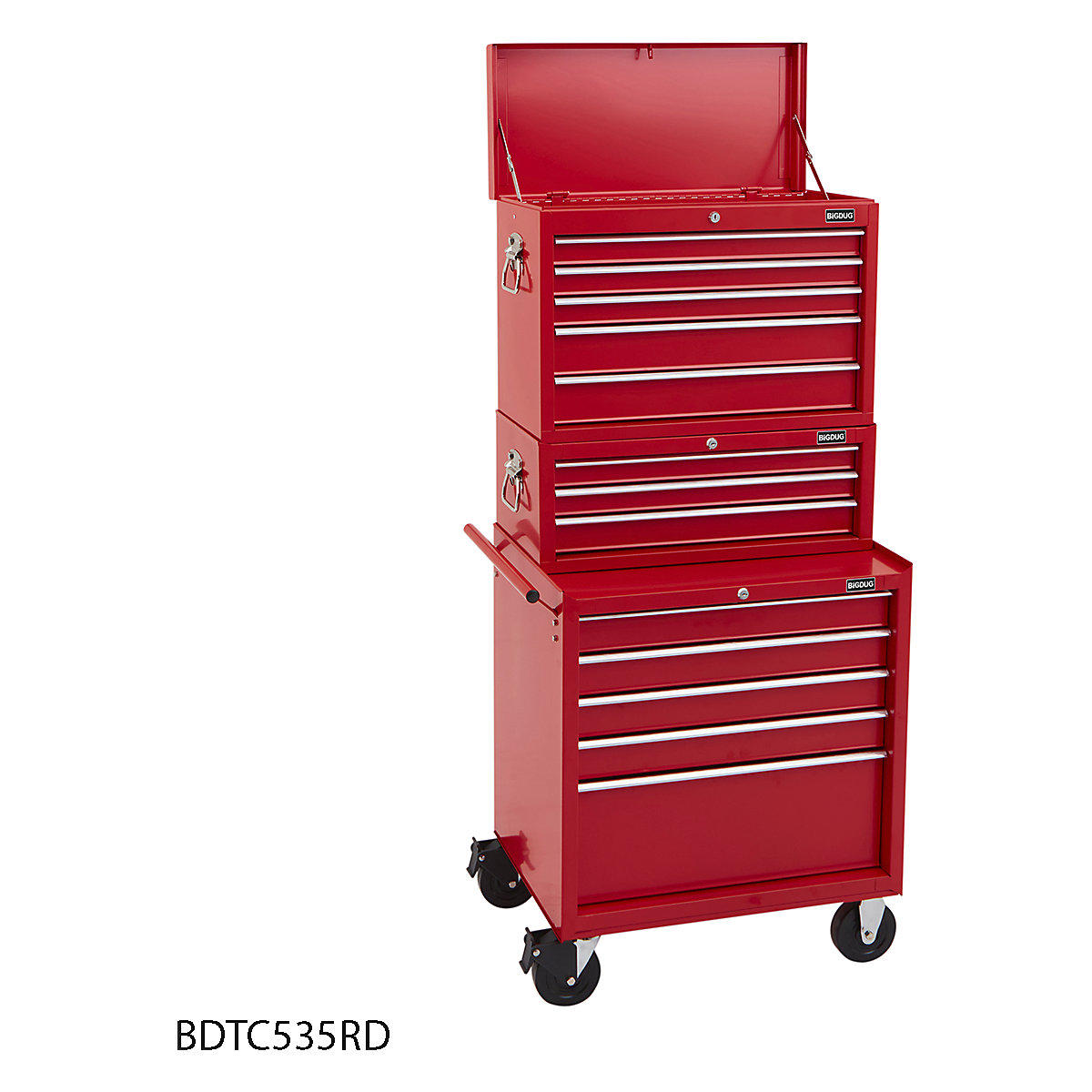 BiGDUG Essentials 27" Tool Chest Set with 5 Drawer Roller Cabinet, Mid Box & Top Chest (Product illustration 4)-3