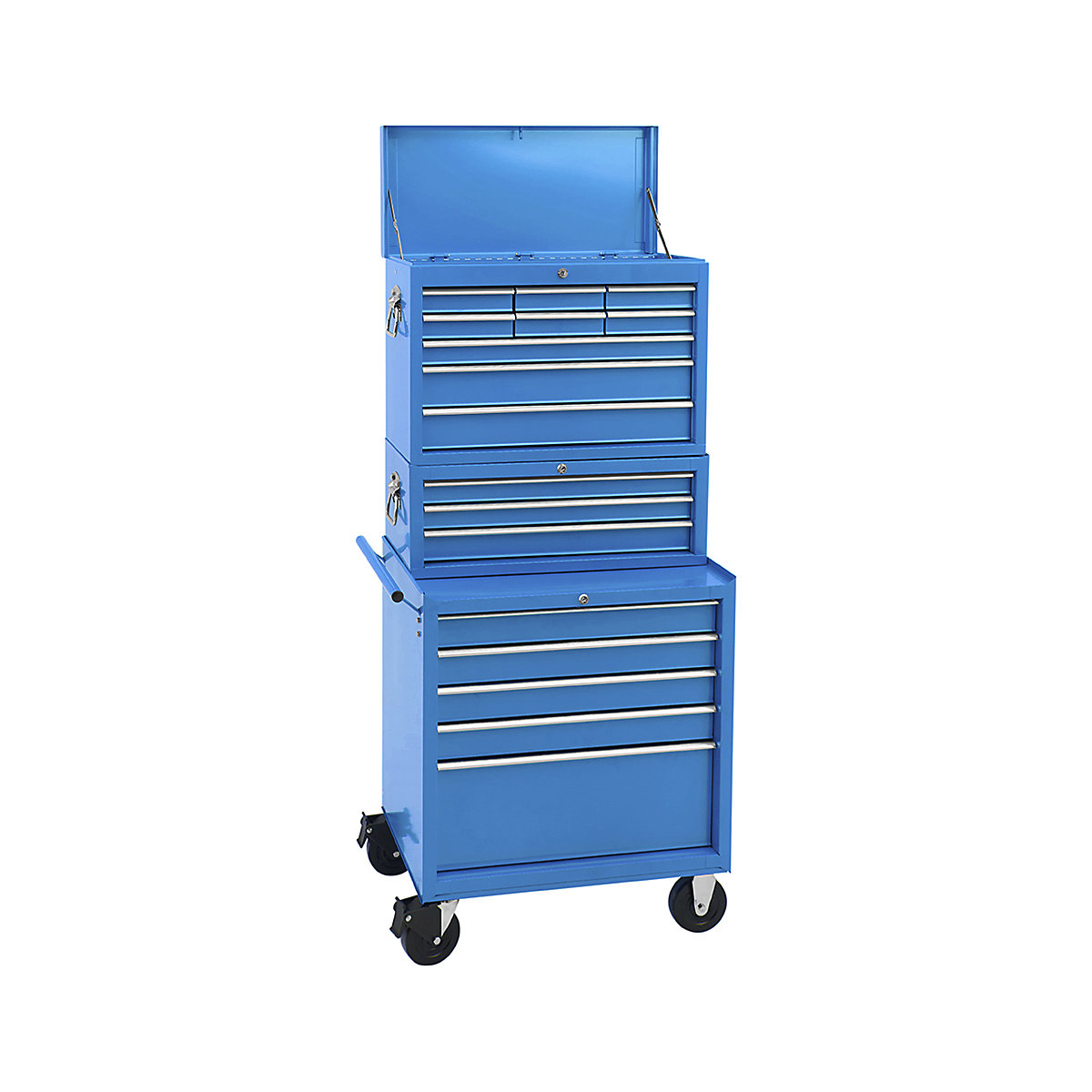 BiGDUG Essentials 27" Tool Chest Set with 5 Drawer Roller Cabinet, Mid Box & Top Chest