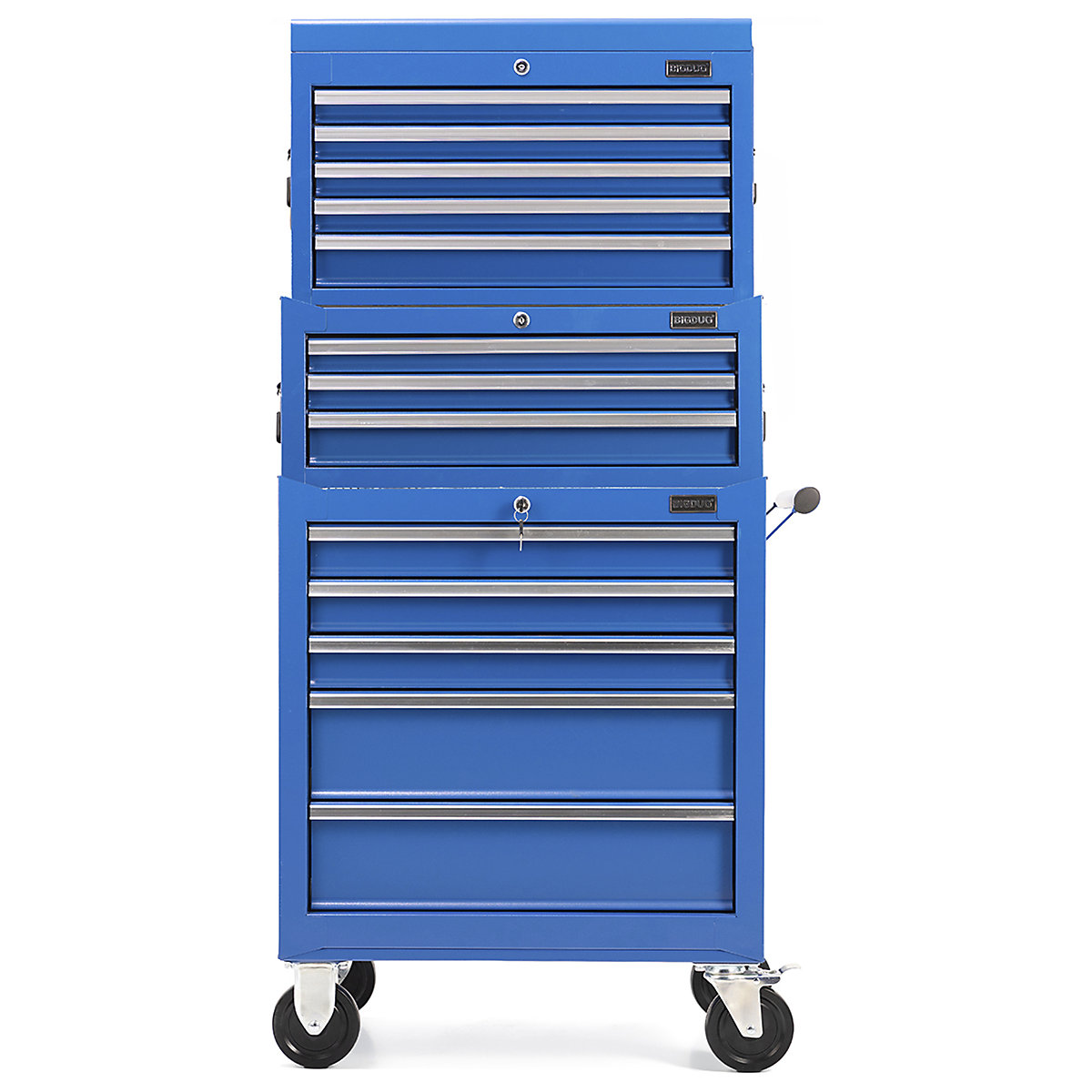 BiGDUG Essentials 27" Tool Chest Set with 5 Drawer Roller Cabinet, Mid Box & Top Chest