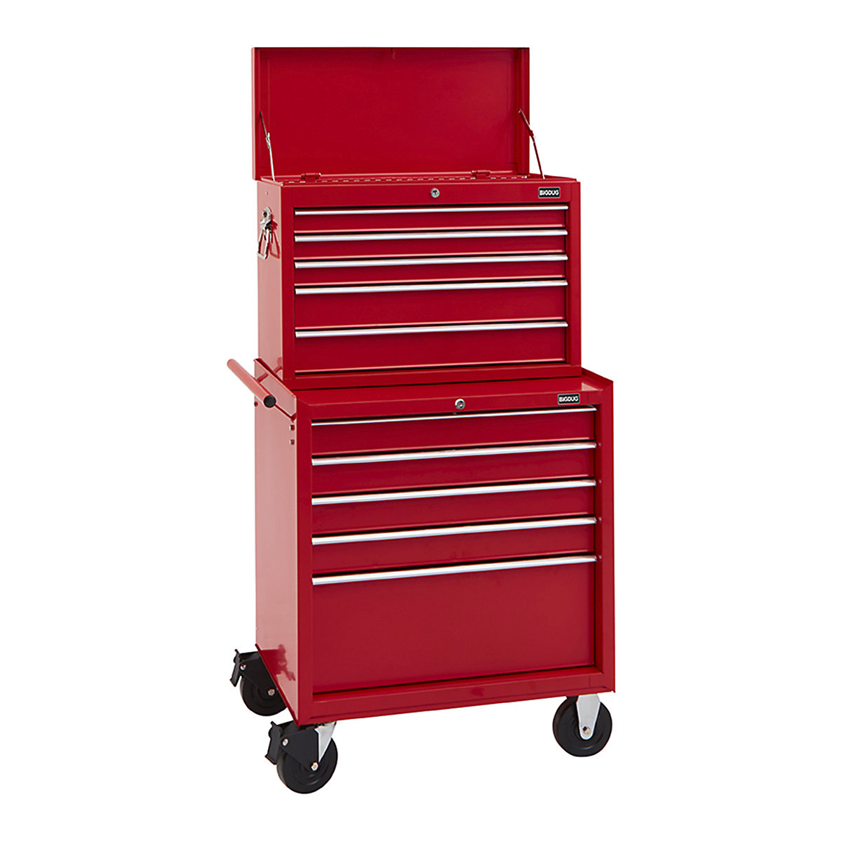 BiGDUG Essentials 27" Tool Chest Set with 5 Drawer Roller Cabinet & Top Chest