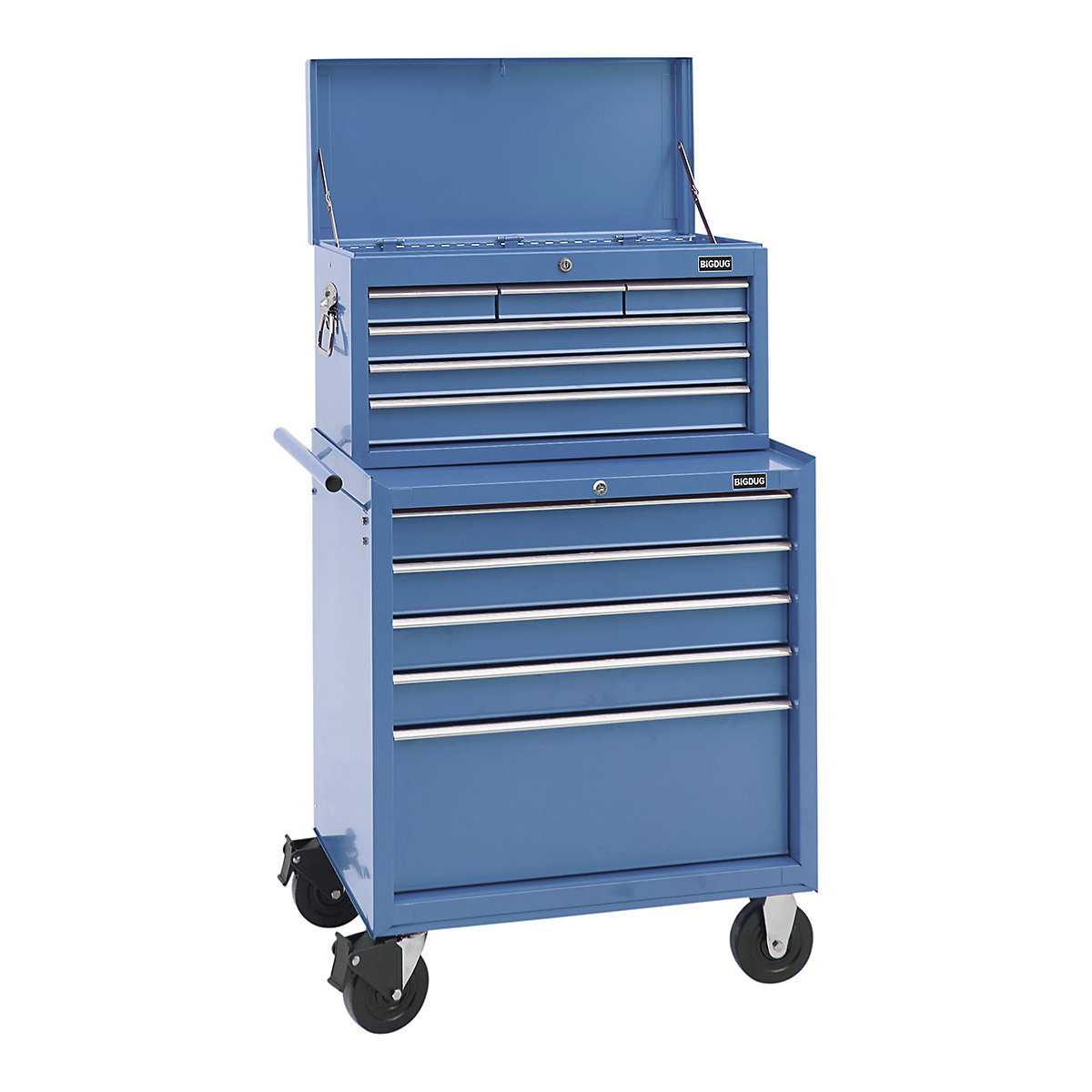 BiGDUG Essentials 27" Tool Chest Set with 5 Drawer Roller Cabinet & Top Chest