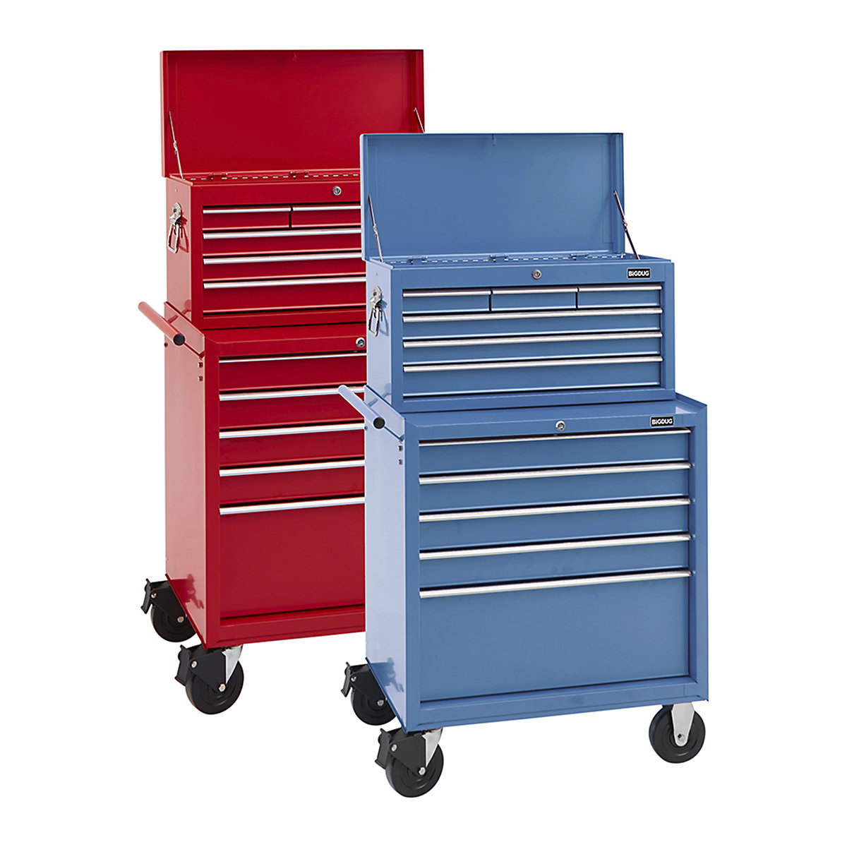 BiGDUG Essentials 27" Tool Chest Set with 5 Drawer Roller Cabinet & Top Chest