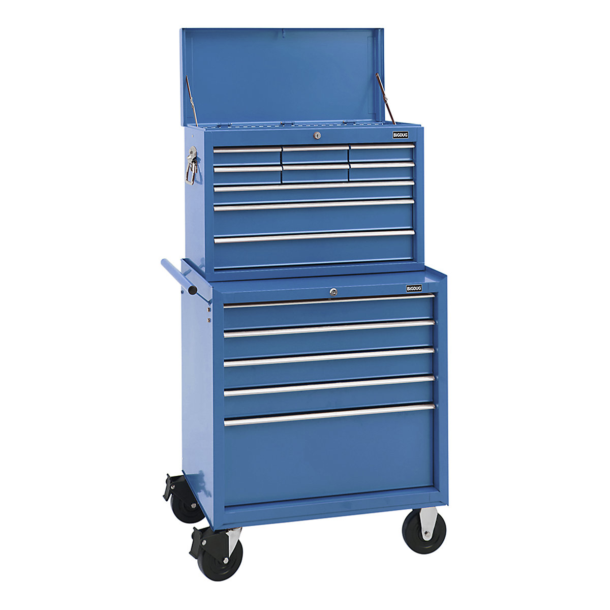 BiGDUG Essentials 27" Tool Chest Set with 5 Drawer Roller Cabinet & Top Chest