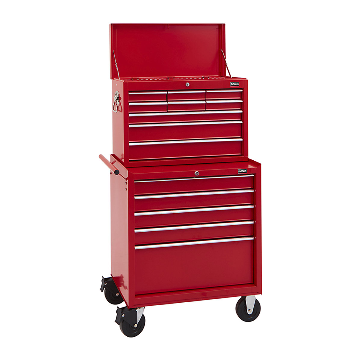 BiGDUG Essentials 27" Tool Chest Set with 5 Drawer Roller Cabinet & Top Chest