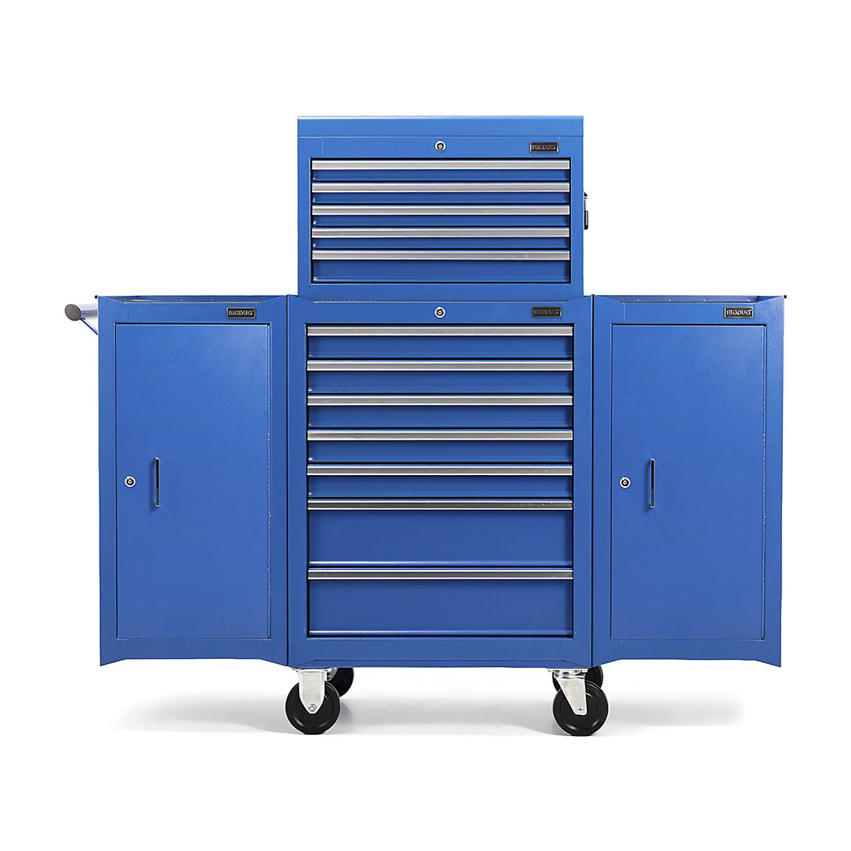 BiGDUG Essentials 27" Tool Chest Set with 7 Drawer Roller Cabinet, Hanging Cabinets & Top Chest
