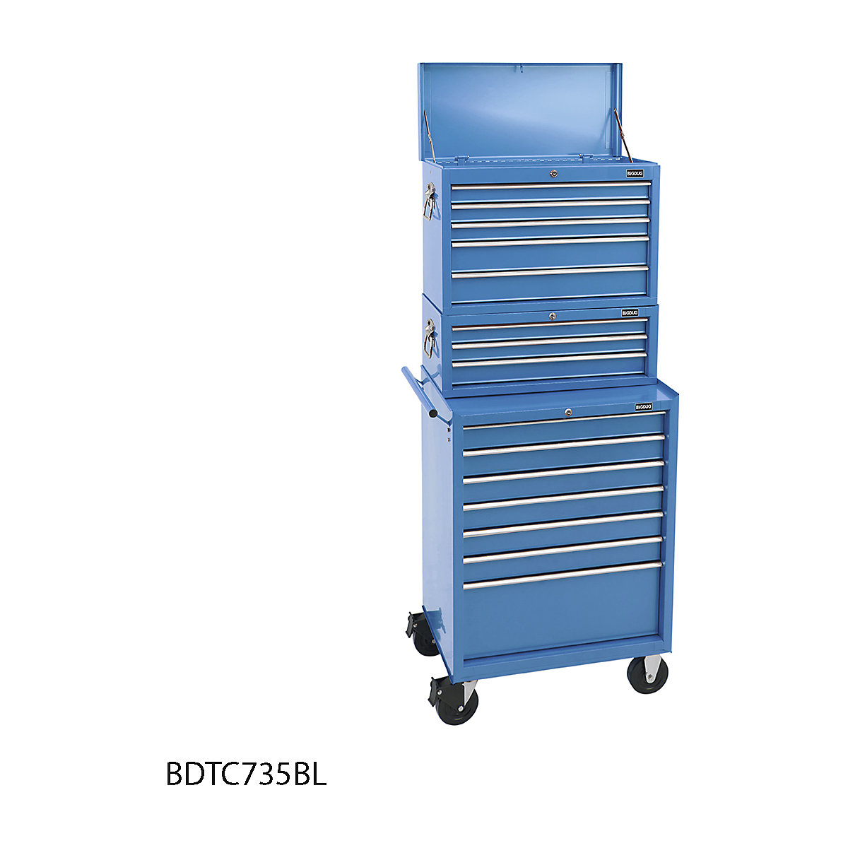 BiGDUG Essentials 27" Tool Chest Set with 7 Drawer Roller Cabinet, Mid Box & Top Chest (Product illustration 3)-2