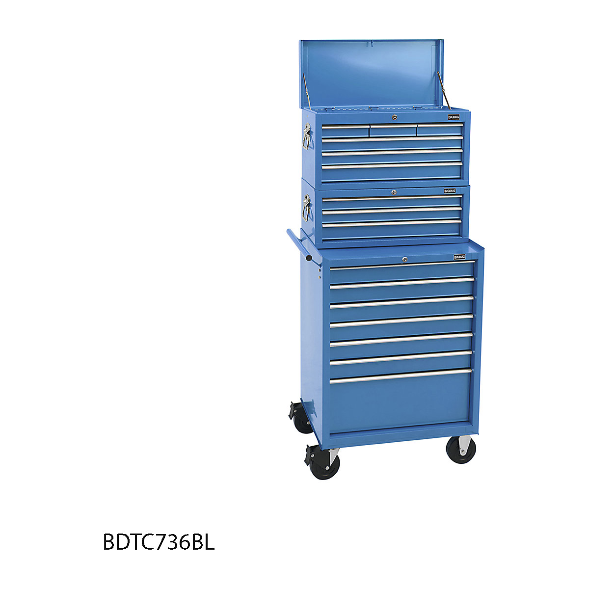 BiGDUG Essentials 27" Tool Chest Set with 7 Drawer Roller Cabinet, Mid Box & Top Chest (Product illustration 5)-4