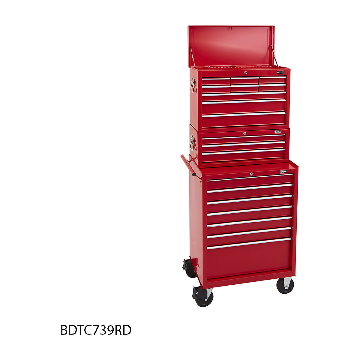 BiGDUG Essentials 27" Tool Chest Set with 7 Drawer Roller Cabinet, Mid Box & Top Chest (Product illustration 8)-7