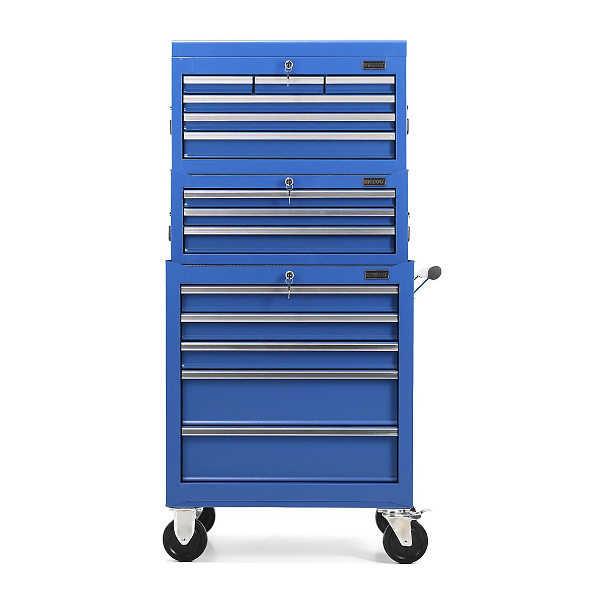 BiGDUG Essentials 27" Tool Chest Set with 7 Drawer Roller Cabinet, Mid Box & Top Chest