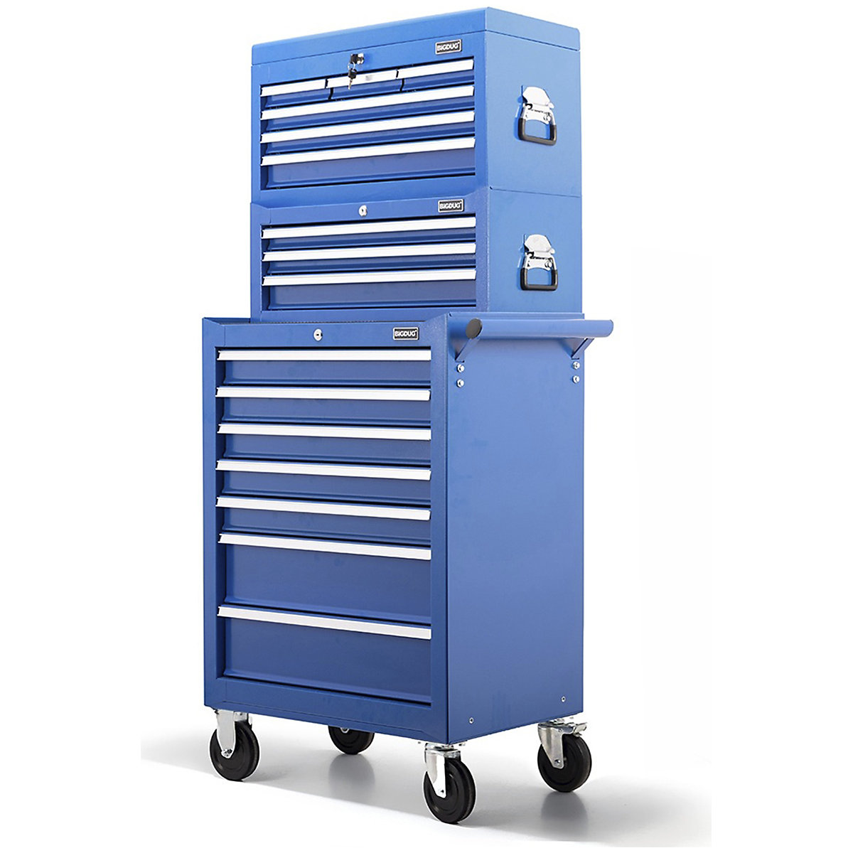 BiGDUG Essentials 27" Tool Chest Set with 7 Drawer Roller Cabinet, Mid Box & Top Chest