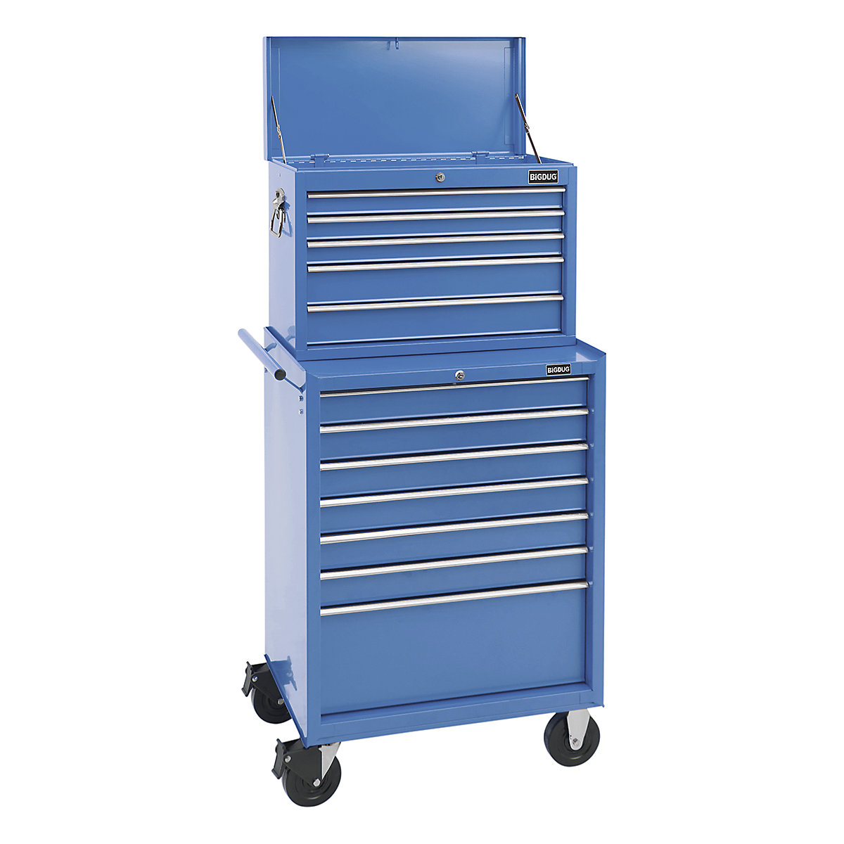 BiGDUG Essentials 27" Tool Chest Set with 7 Drawer Roller Cabinet & Top Chest