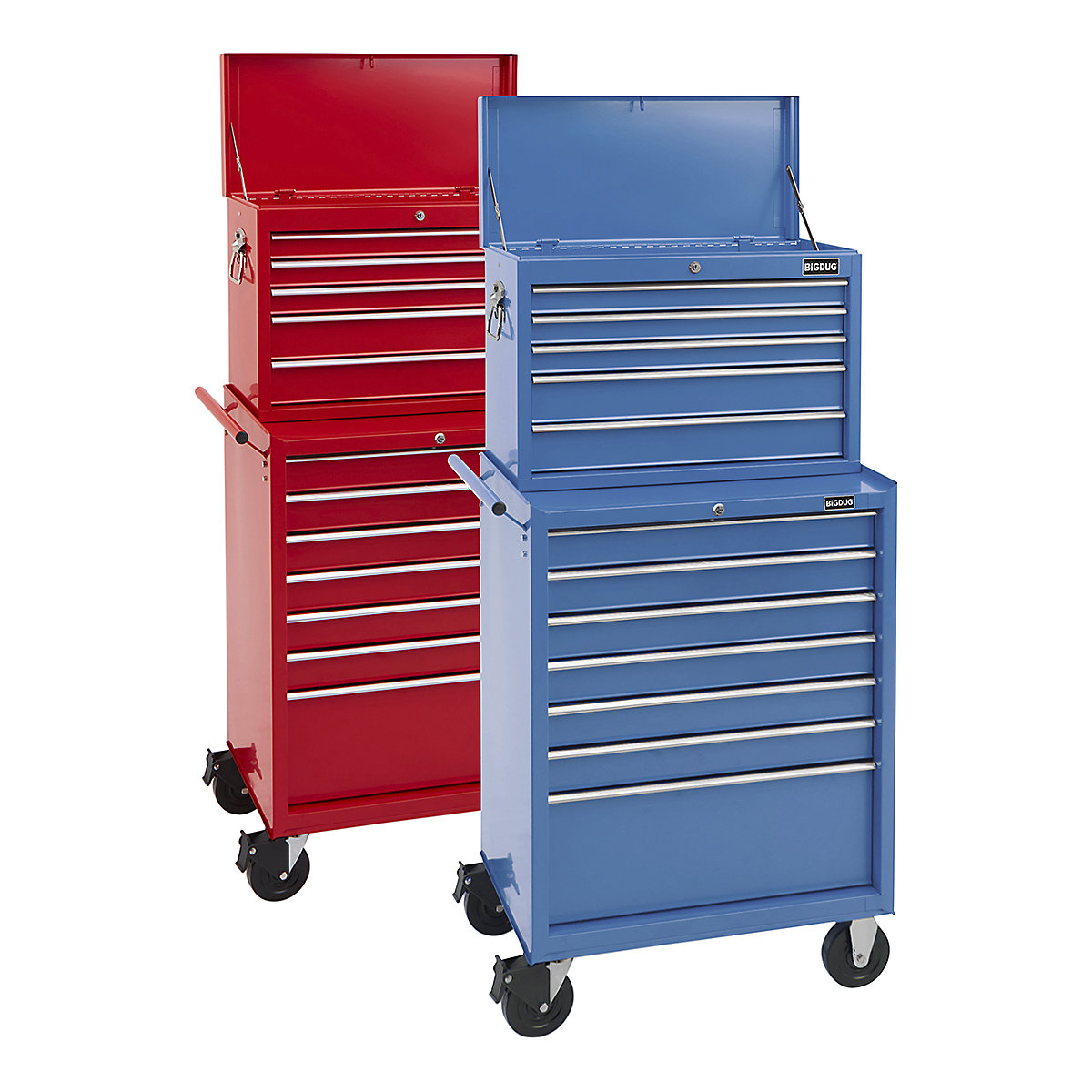 BiGDUG Essentials 27" Tool Chest Set with 7 Drawer Roller Cabinet & Top Chest