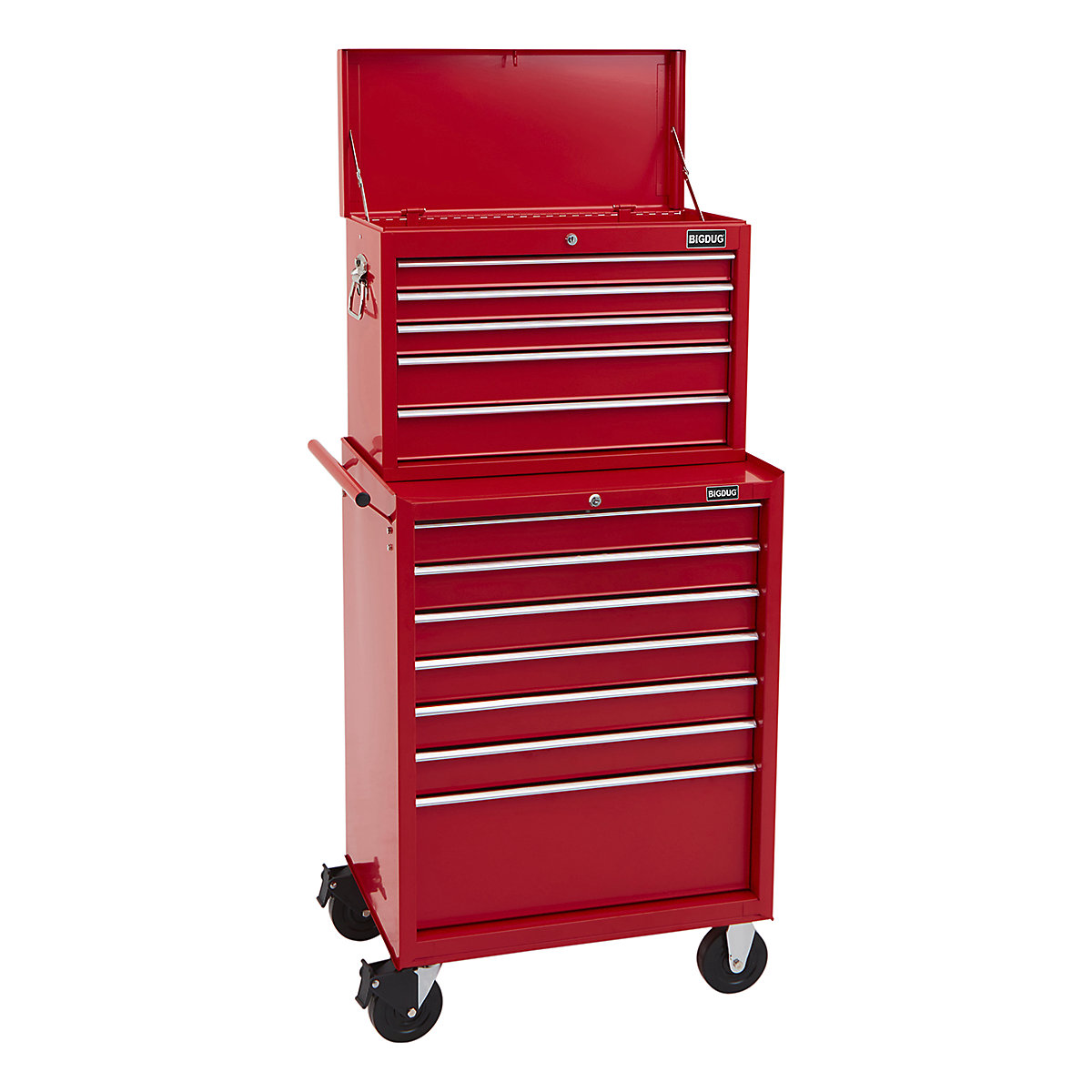 BiGDUG Essentials 27" Tool Chest Set with 7 Drawer Roller Cabinet & Top Chest