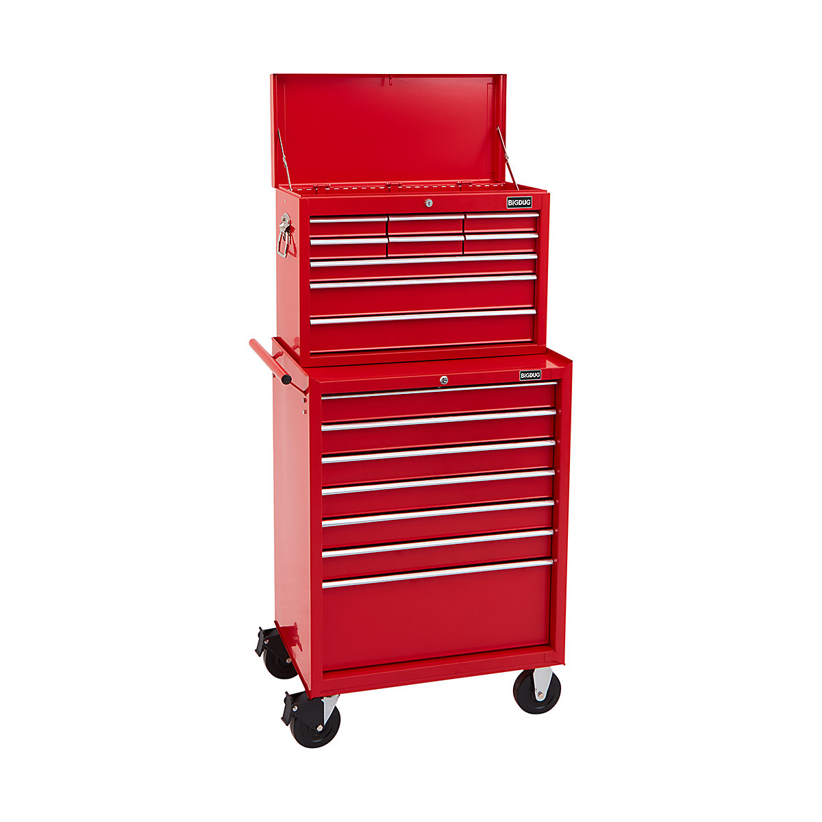 BiGDUG Essentials 27" Tool Chest Set with 7 Drawer Roller Cabinet & Top Chest