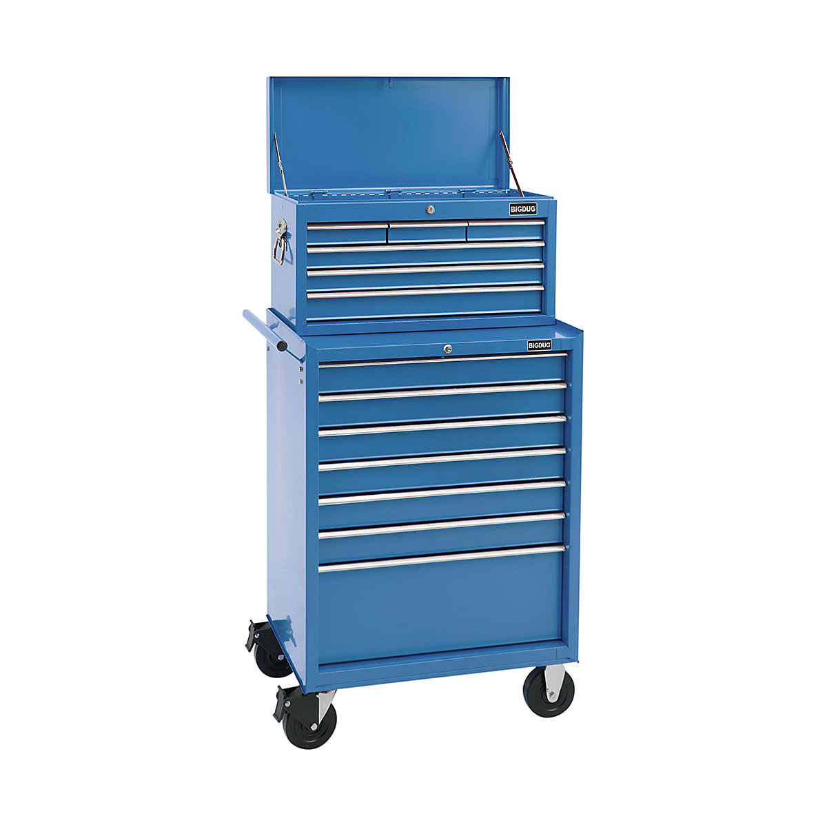 BiGDUG Essentials 27" Tool Chest Set with 7 Drawer Roller Cabinet & Top Chest