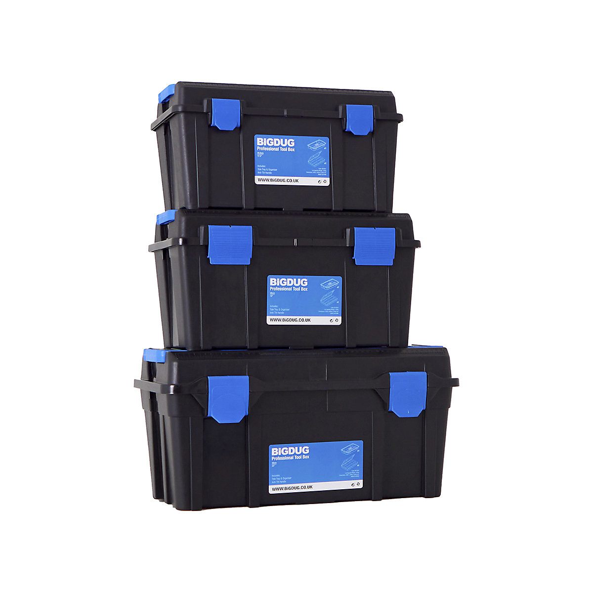 BiGDUG Essentials Professional Tool Box Mega Deal |x3 Toolbox Set
