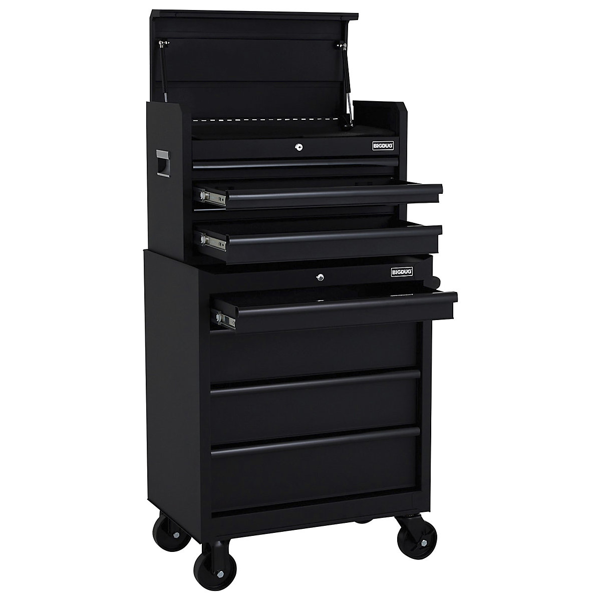 BiGDUG Pro 27" 8 Drawer Roller Cabinet & Top Chest Set (Product illustration 2)-1