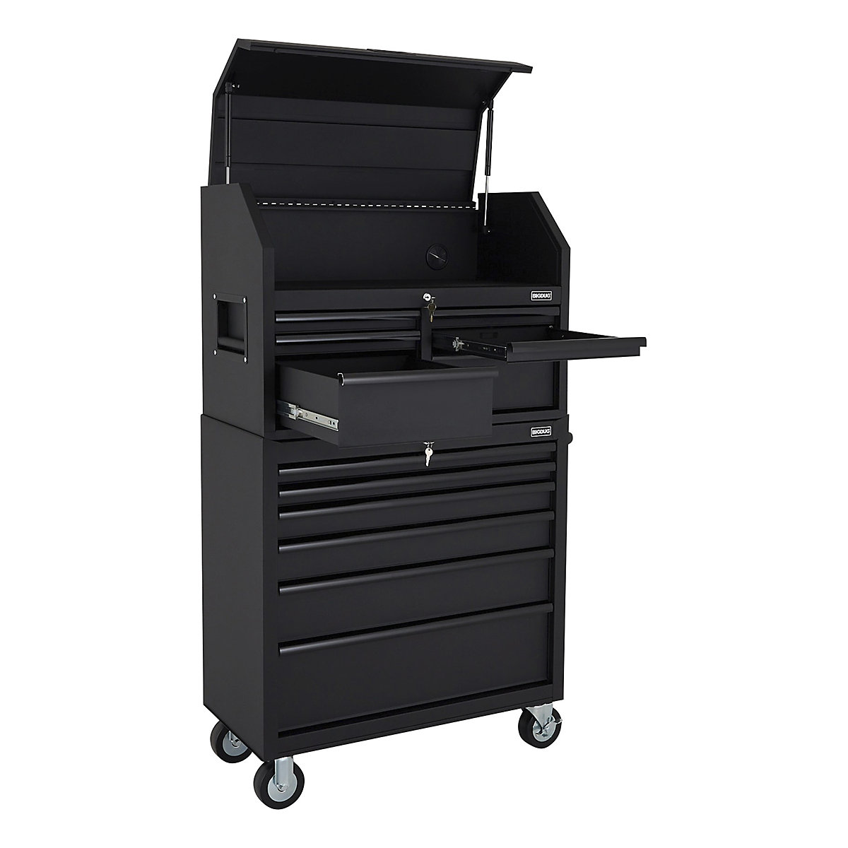 BiGDUG Pro 36" 12 Drawer Roller Cabinet & Top Chest Set (Product illustration 3)-2