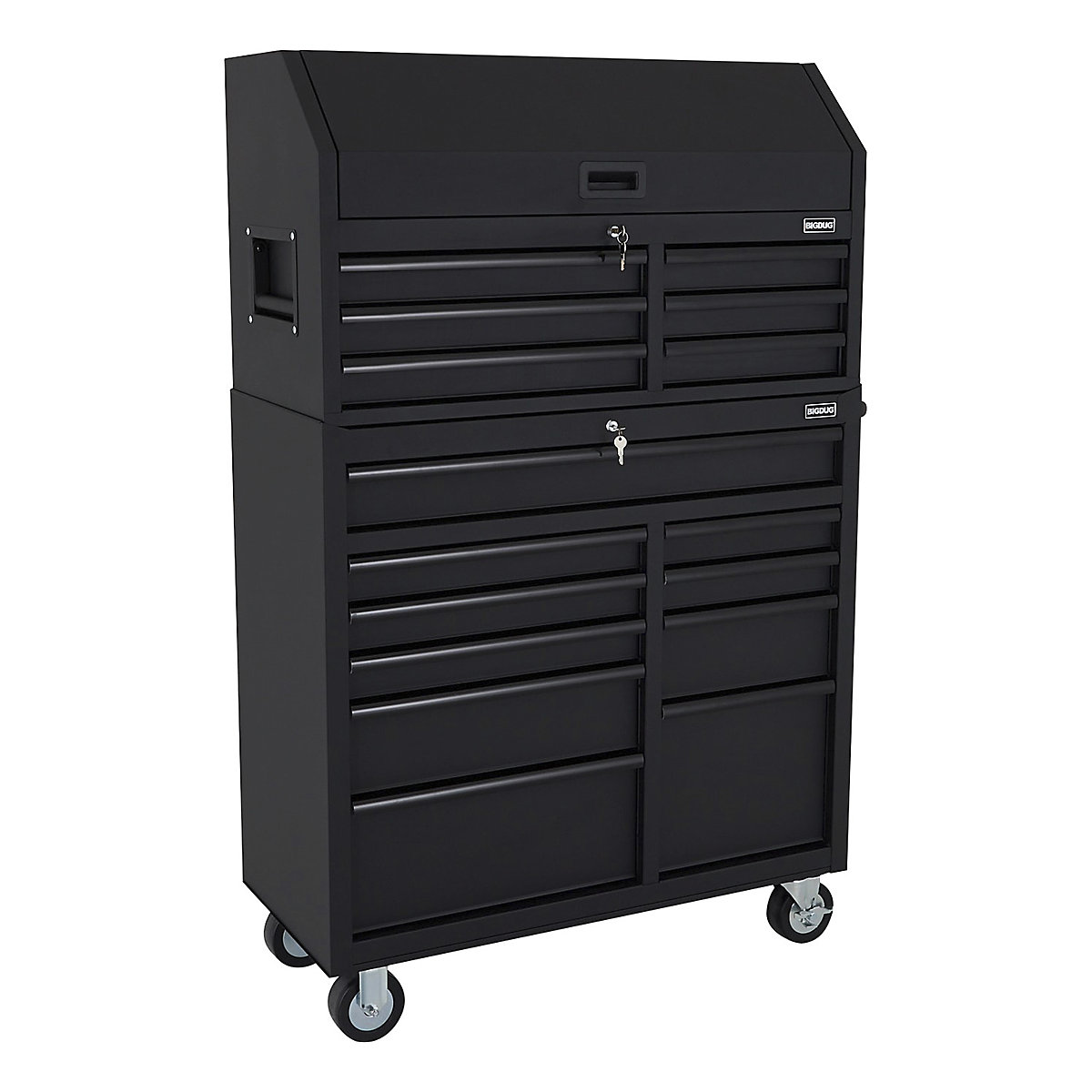 BiGDUG Pro 41" 16 Drawer Roller Cabinet & Top Chest Set (Product illustration 2)-1