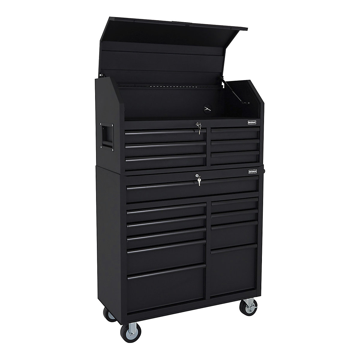 BiGDUG Pro 41" 16 Drawer Roller Cabinet & Top Chest Set