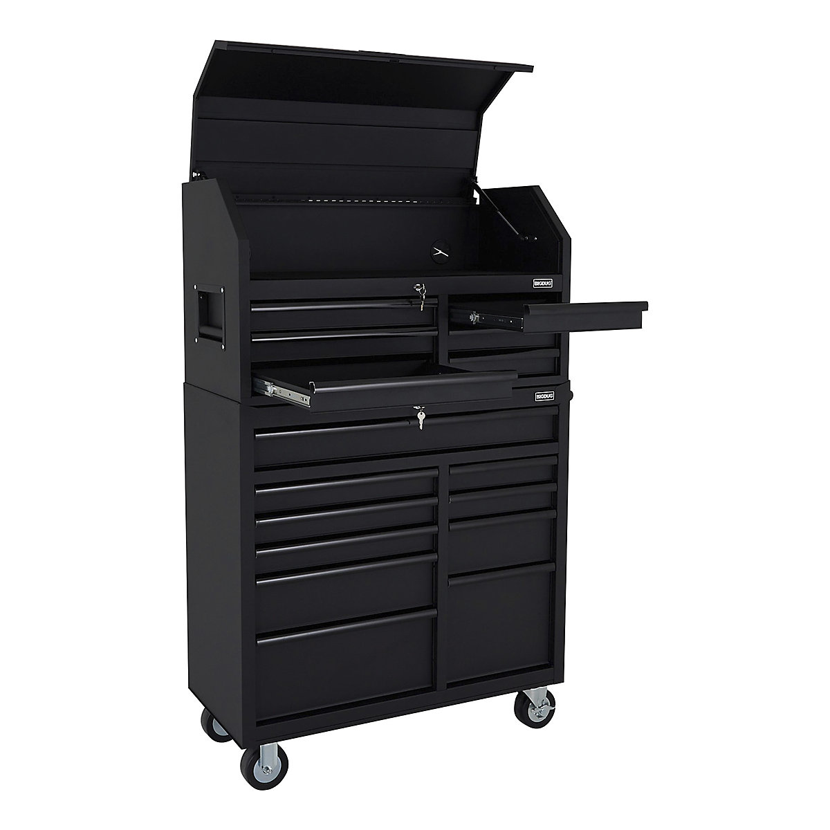 BiGDUG Pro 41" 16 Drawer Roller Cabinet & Top Chest Set (Product illustration 3)-2