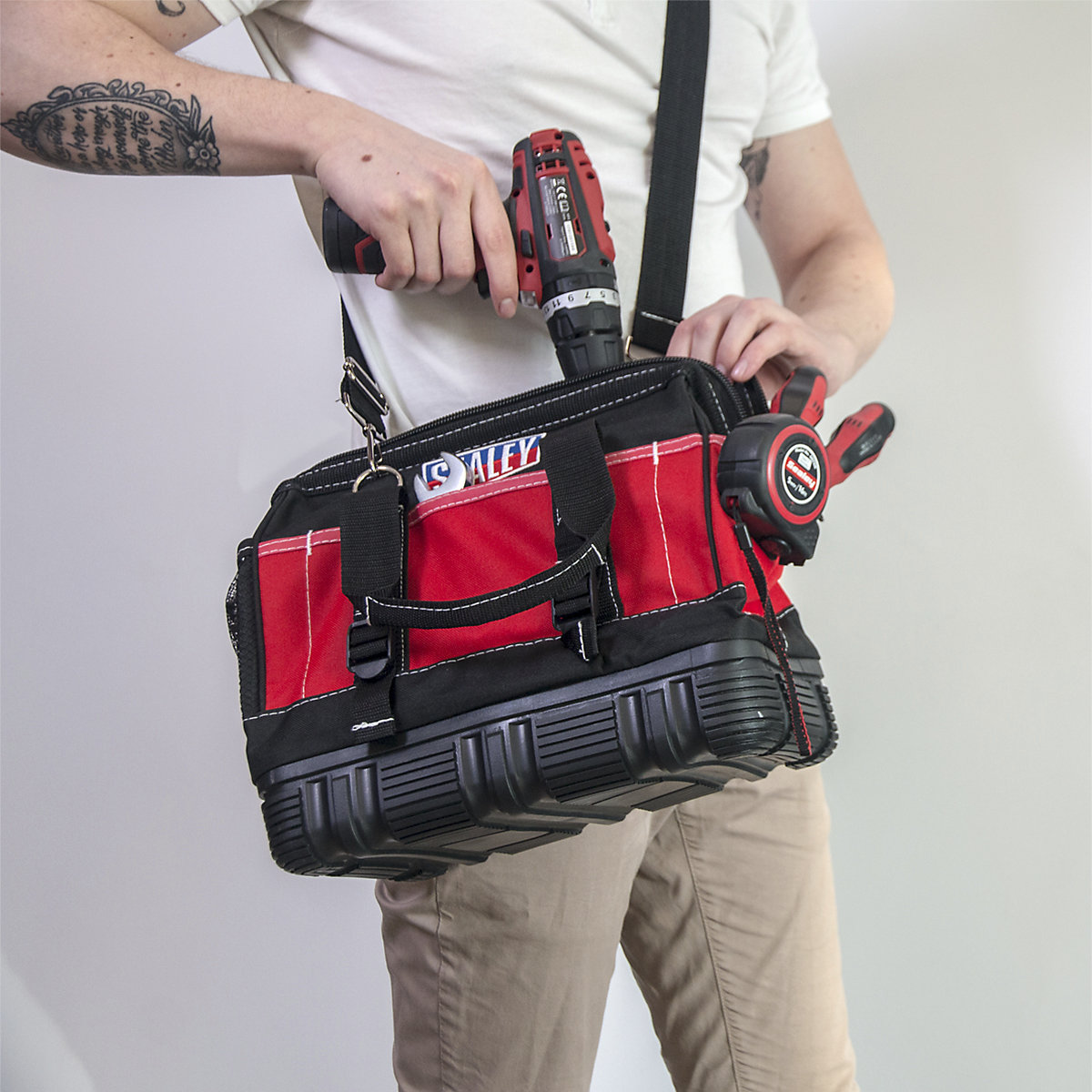 Sealey 305mm Rubber Bottom Tool Storage Bag (Product illustration 5)-4