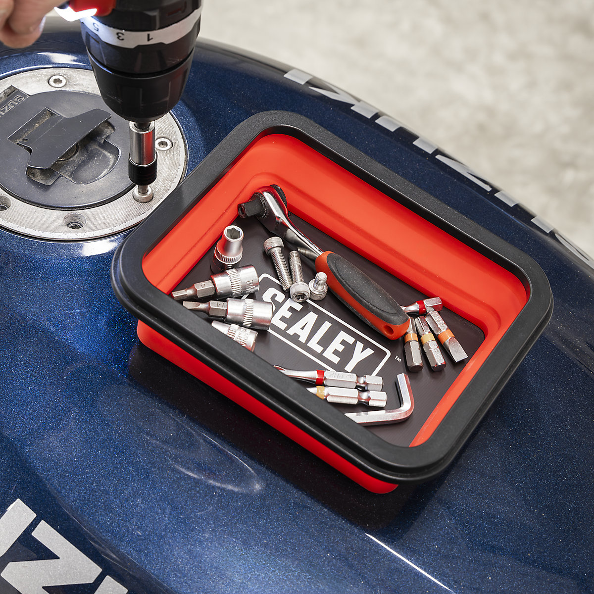 Sealey Assorted Collapsible Magnetic Parts Tray Set (Product illustration 4)-3