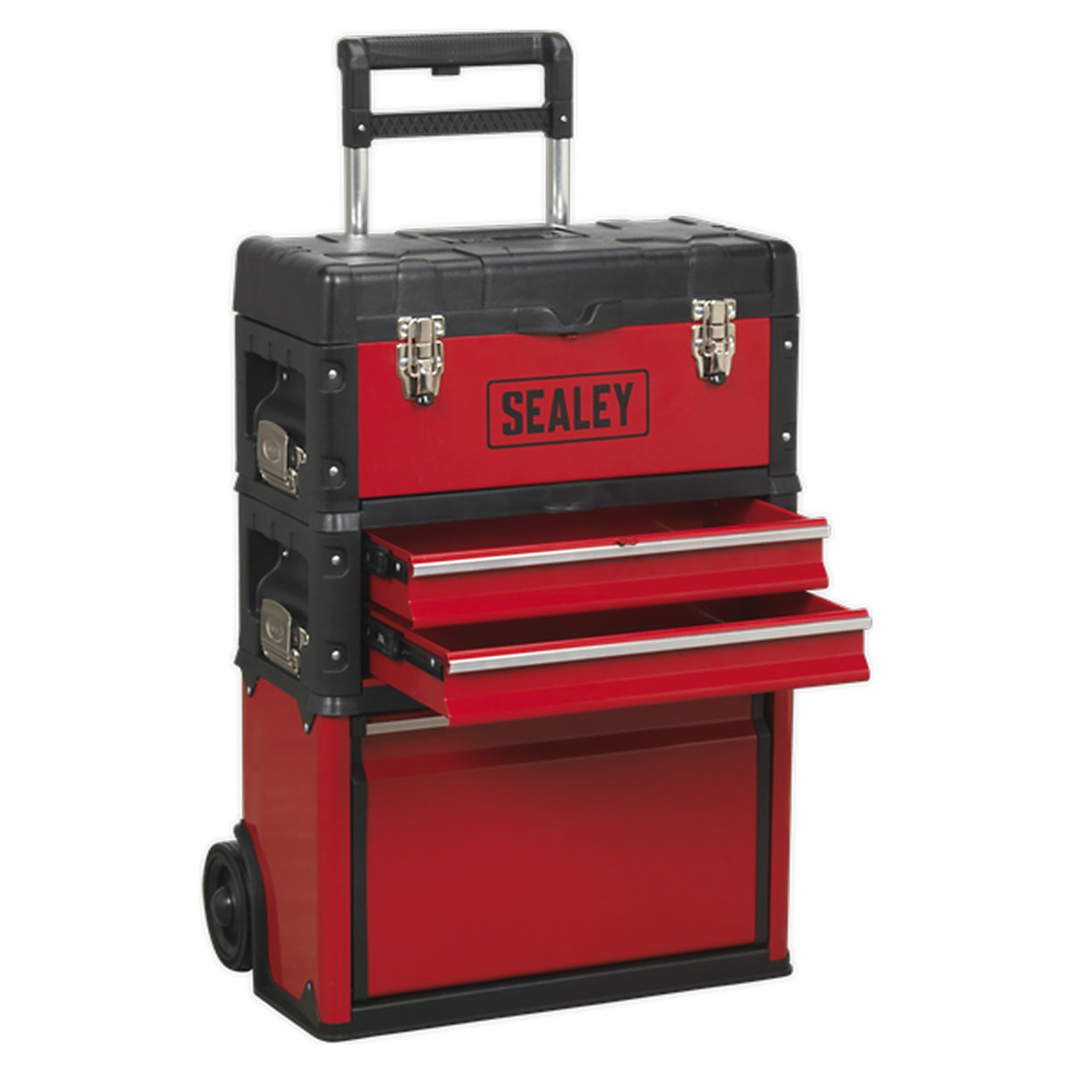 Sealey Mobile Steel Composite Toolbox | 3 Compartments (Product illustration 2)-1
