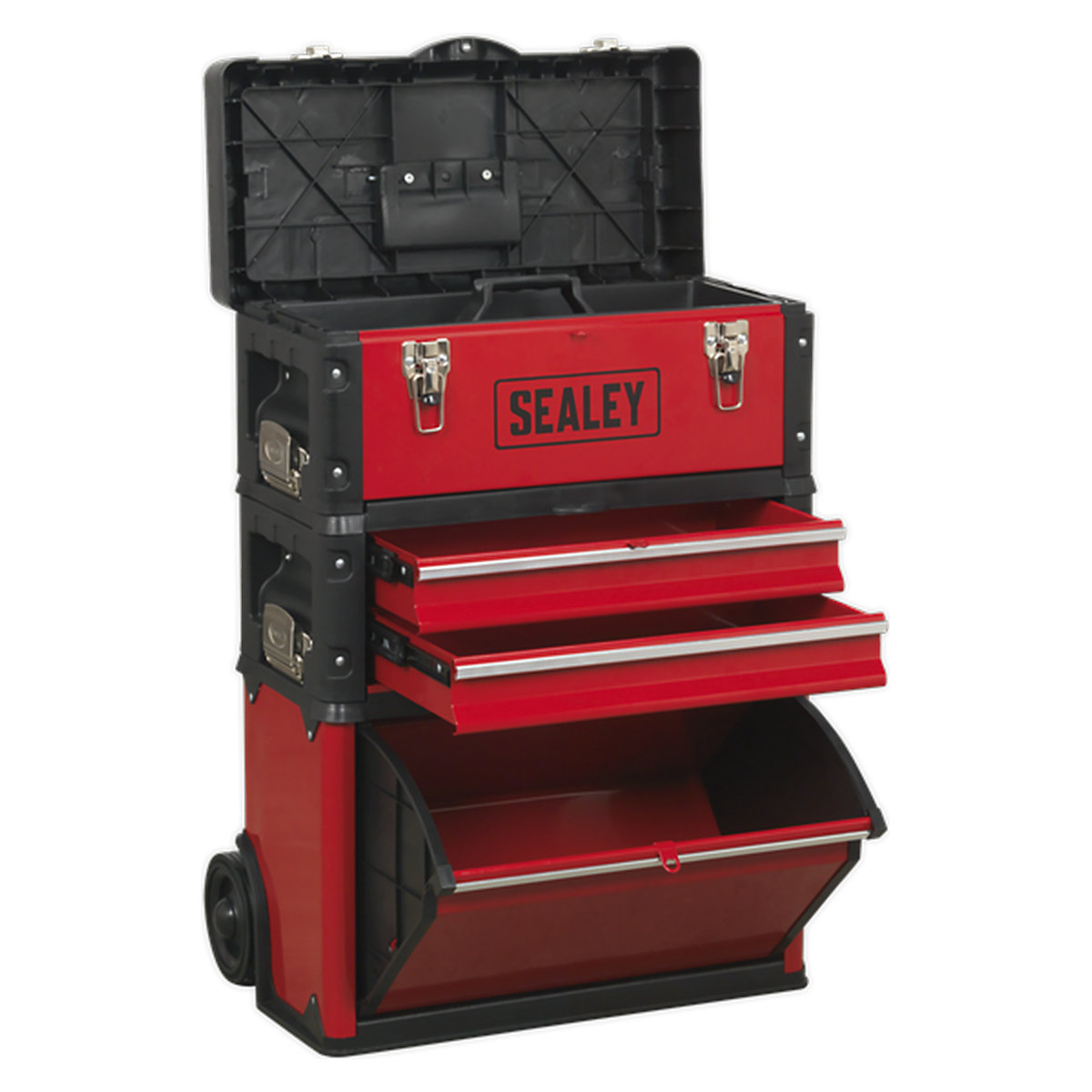Sealey Mobile Steel Composite Toolbox | 3 Compartments (Product illustration 3)-2