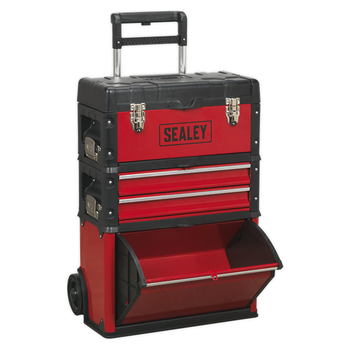 Sealey Mobile Steel Composite Toolbox | 3 Compartments (Product illustration 4)-3