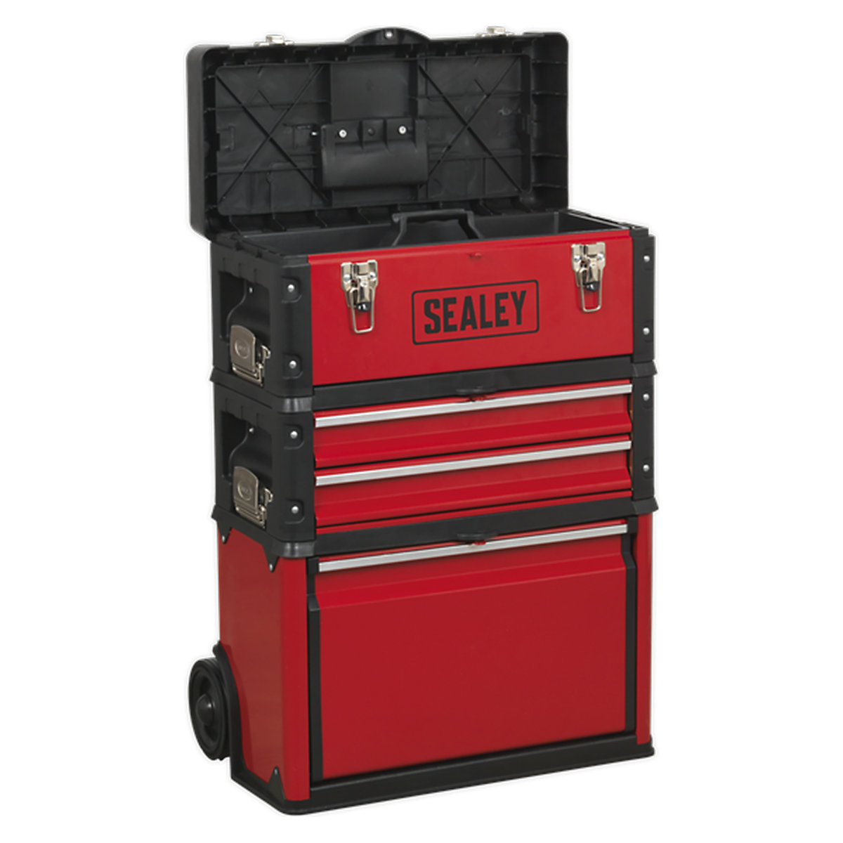 Sealey Mobile Steel Composite Toolbox | 3 Compartments (Product illustration 6)-5