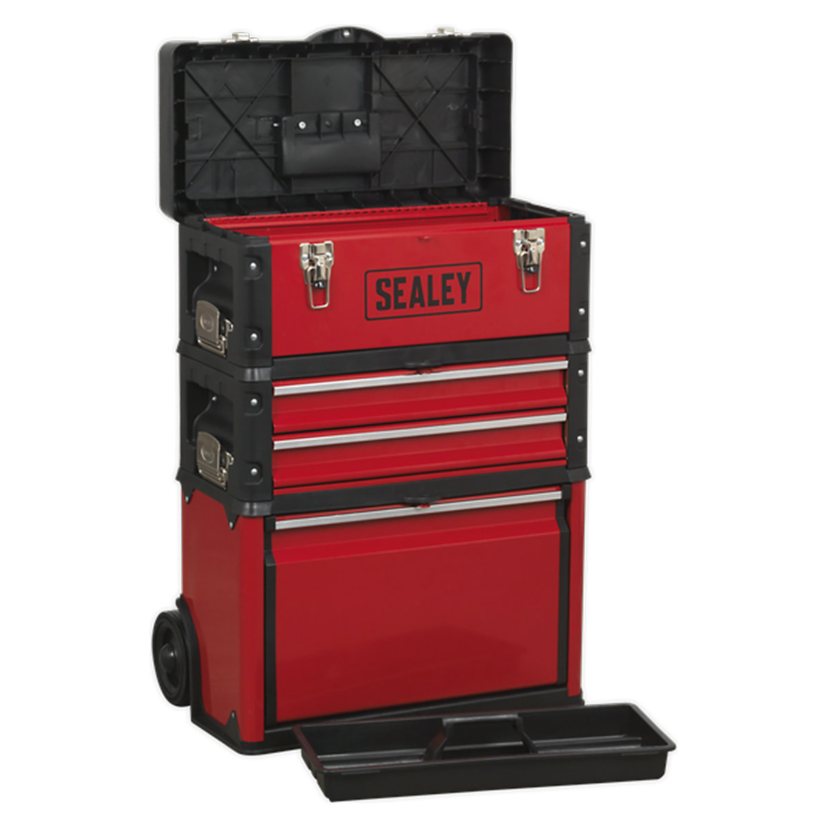 Sealey Mobile Steel Composite Toolbox | 3 Compartments (Product illustration 7)-6