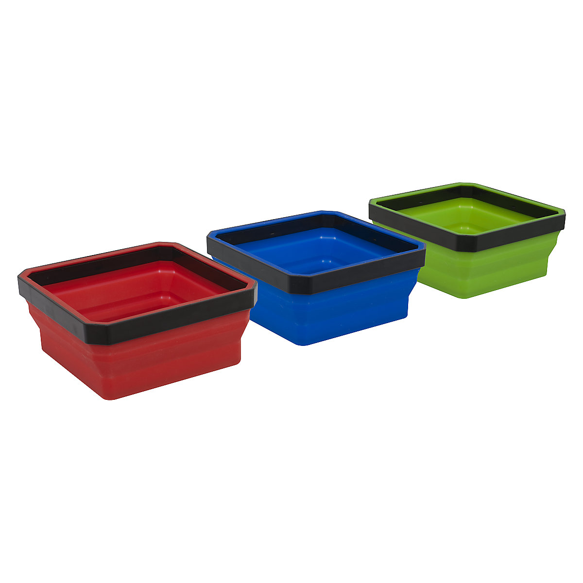 Sealey Multi-Colored Collapsible Magnetic Parts Tray Set