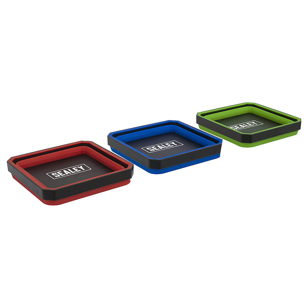 Sealey Multi-Colored Collapsible Magnetic Parts Tray Set (Product illustration 2)-1