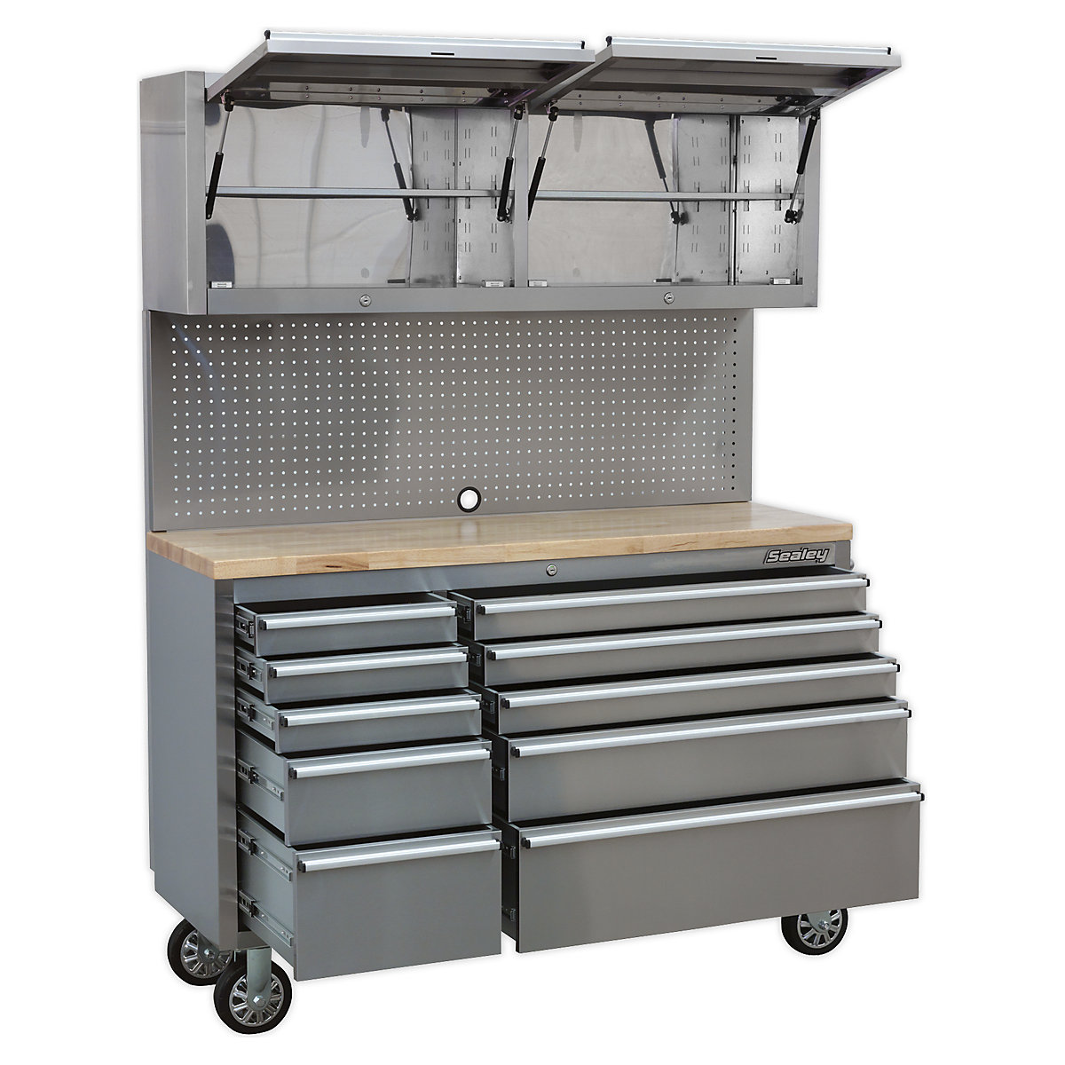 Sealey Premier Mobile Tool Cabinet | 10 Drawer & 2 Wall Cupboard (Product illustration 7)-6
