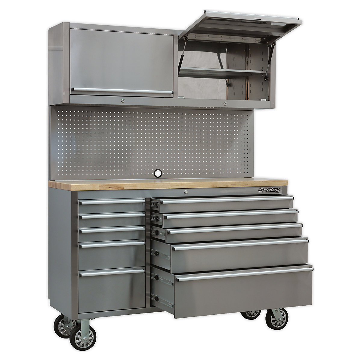 Sealey Premier Mobile Tool Cabinet | 10 Drawer & 2 Wall Cupboard (Product illustration 9)-8