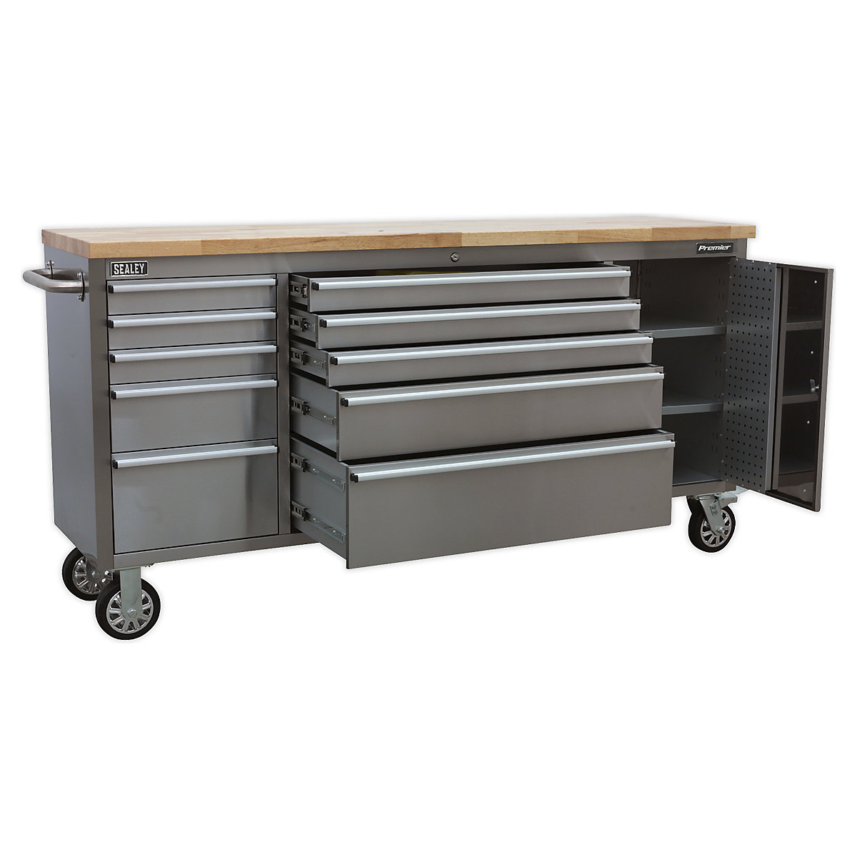 Sealey Premier Mobile Tool Cabinet | 10 Drawer & Cupboard (Product illustration 8)-7