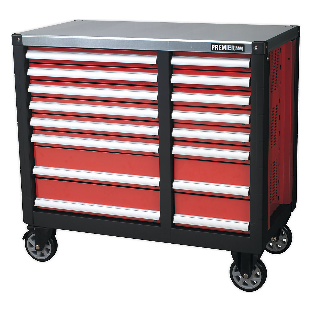 Sealey Premier Roller Cabinet | 16 Drawer | Heavy-Duty | Red