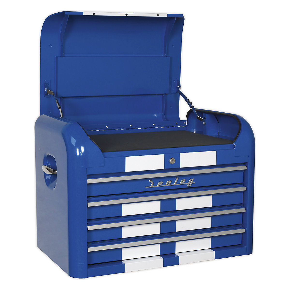 Sealey Retro Style Topchest | 4 Drawer, Sealey Retro Style Topchest | 4 Drawer, Sealey Retro Style Topchest | 4 Drawer | Blue with White Stripes-6