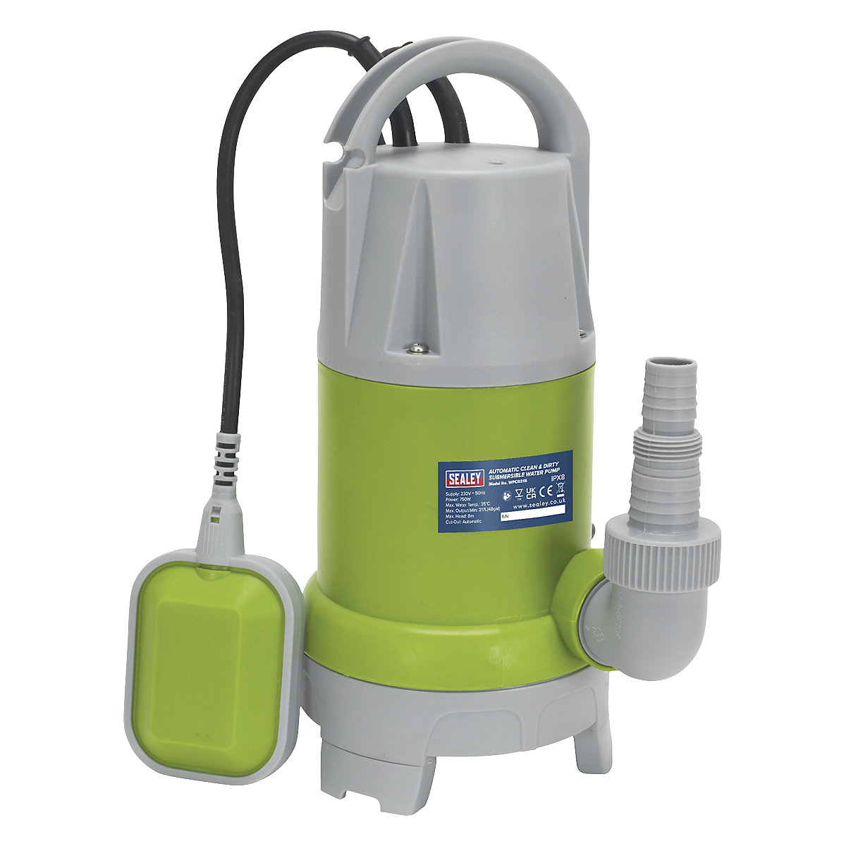 Sealey Submersible Clean & Dirty Water Pump |  Automatic