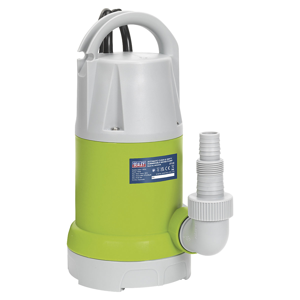 Sealey Submersible Clean & Dirty Water Pump |  Automatic (Product illustration 6)-5