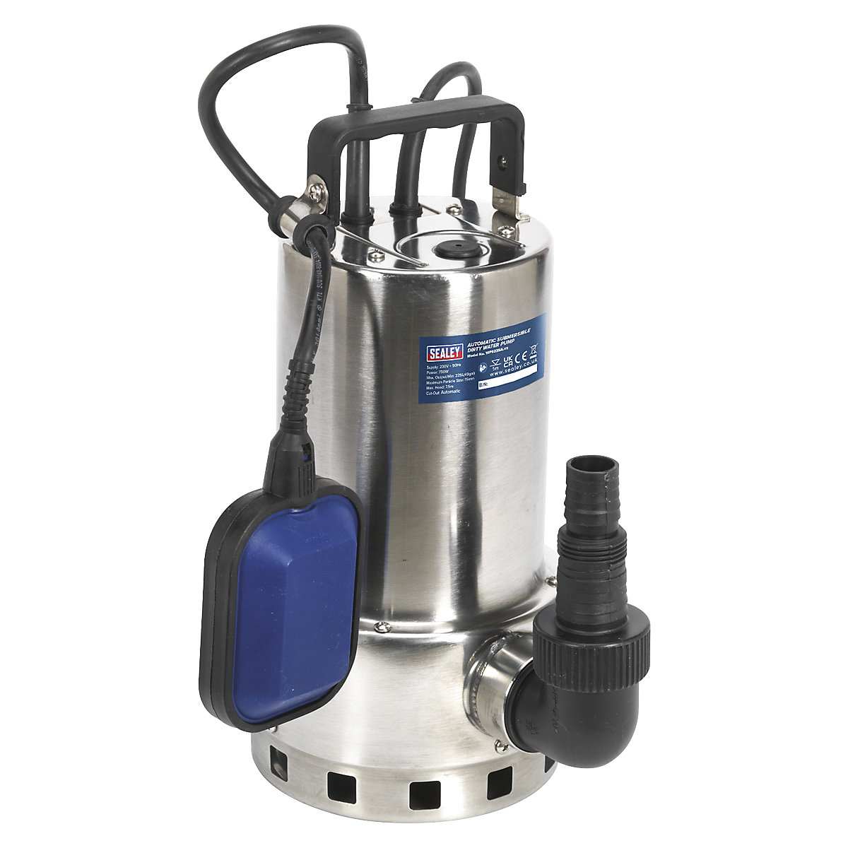 Sealey Submersible Stainless Steel Dirty Water Pump | Automatic