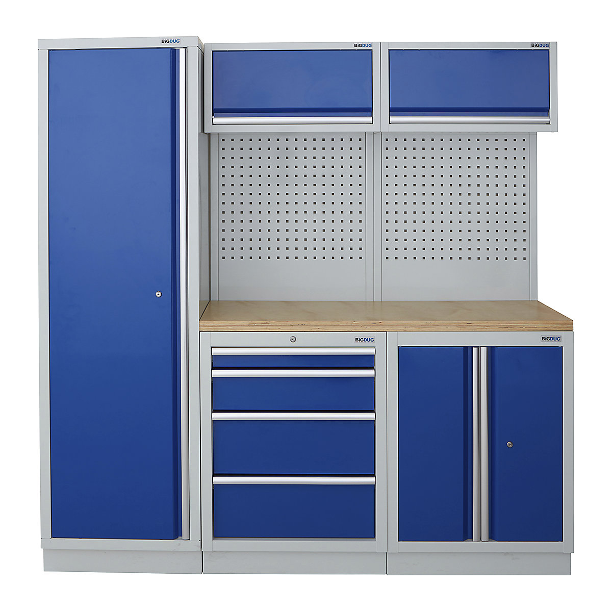 BiGDUG | 1361mm Wide Modular Storage System | 1 Cupboard | 4 Cabinet