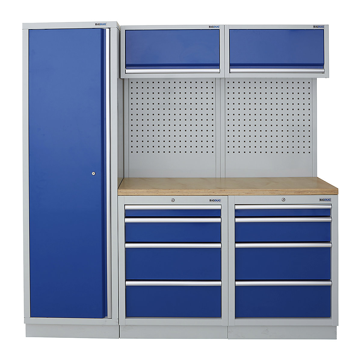 BiGDUG | 1361mm Wide Modular Storage System | 1 Cupboard | 4 Cabinet