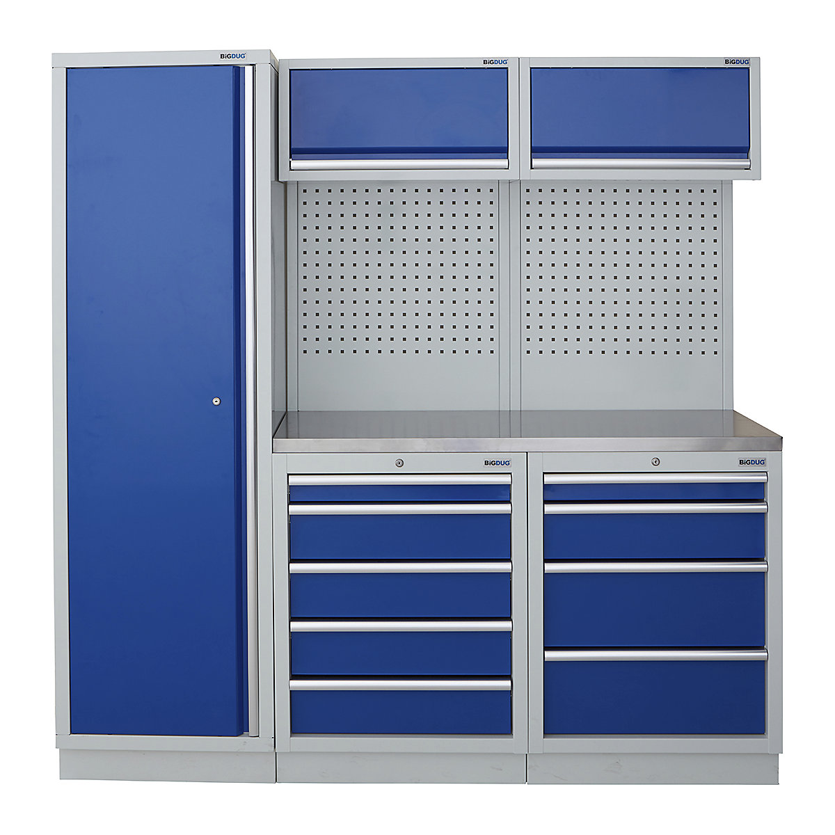BiGDUG | 1361mm Wide Modular Storage System | 1 Cupboard | 4 Cabinet