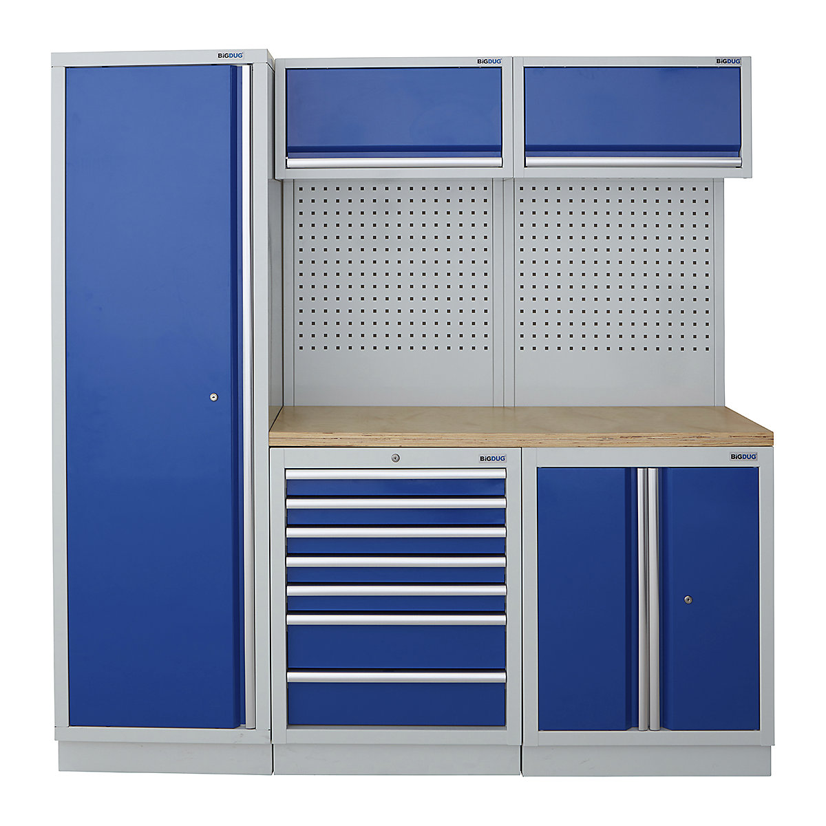 BiGDUG | 1361mm Wide Modular Storage System | 1 Cupboard | 4 Cabinet