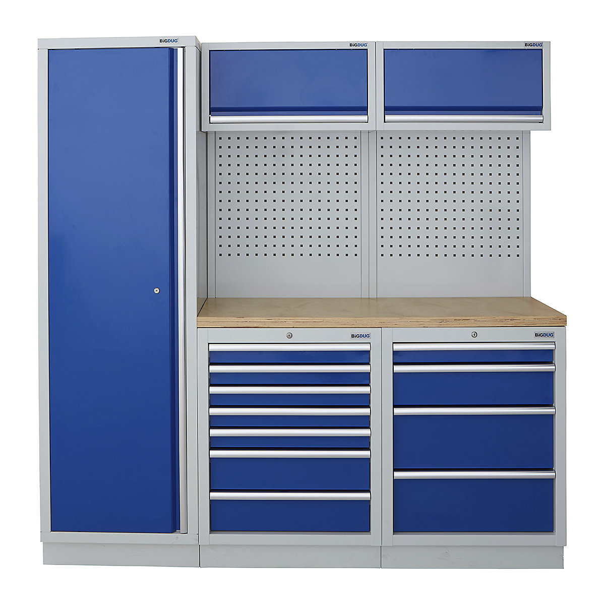 BiGDUG | 1361mm Wide Modular Storage System | 1 Cupboard | 4 Cabinet